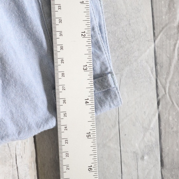 A.P.C. LIGHT BLUE COTTON MID-RISE SHORTS - Picture 2 of 7